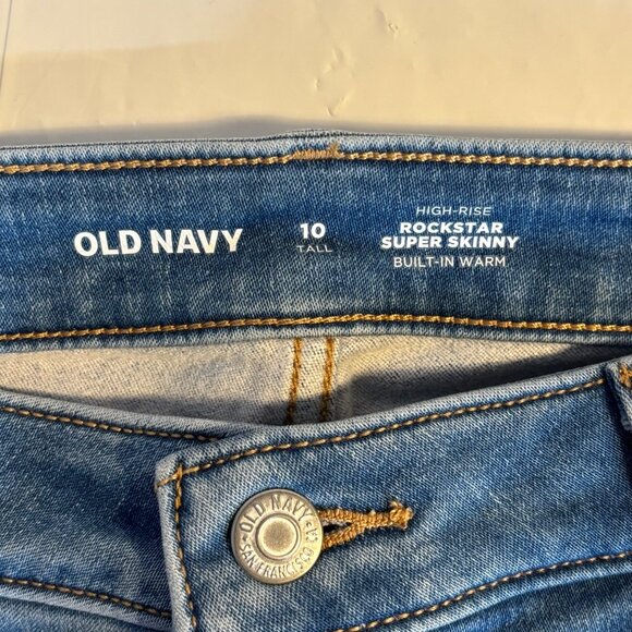 Old Navy High-Rise Skinny Jeans Women’s Size 10 Tall 5 Pockets - Picture 8 of 10